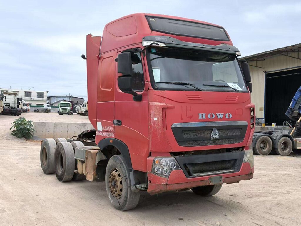 Howo T7h 2017 Red 6×4 Tractor Truck Mc13540 High Power Engine Premium Prime Mover for Trailer Hauling Construction Use