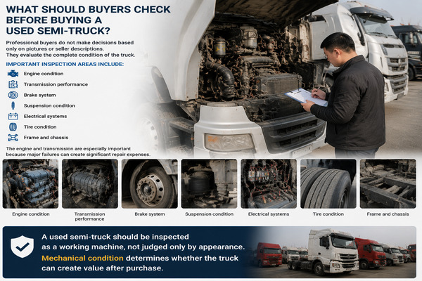 Used Semi-Truck Evaluation used semi truck mileage and condition evaluation