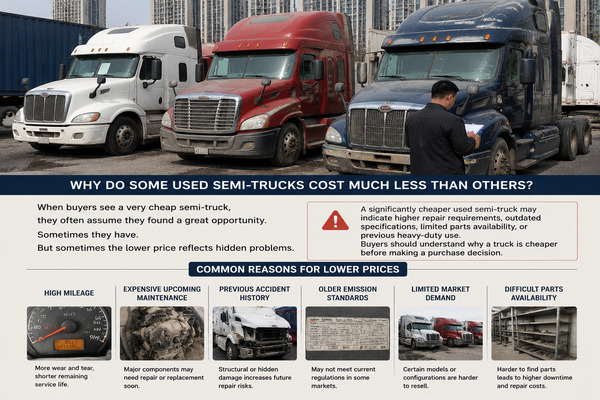 cheap used semi-truck inspection for hidden costs
