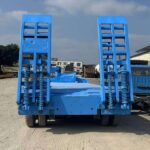 For Heavy Duty Lowboy Semi Trailer Three Axles With Ramps Used Lowbed Trailer for Excavator Loader Transport