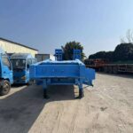 For Heavy Duty Lowboy Semi Trailer Three Axles With Ramps Used Lowbed Trailer for Excavator Loader Transport