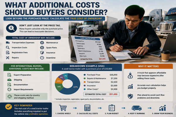 How much does a used tractor trailer cost?