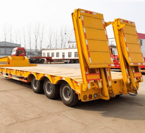Strictly Tested for 13m Gooseneck Semi Trailer High Payload Container Platform Chassis in Good Condition One Piece MOQ