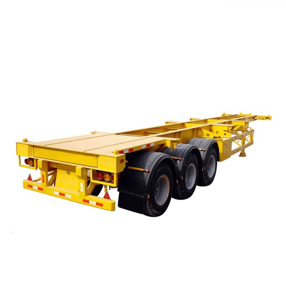 Used Good Performance Premium Verified 20ft 40ft Skeleton Semi Trailer High Condition Intermodal Chassis Neutral Packing MOQ 1PC