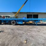 For Steel Flatbed Semi Trailer Three Axle Sixty Ton Cargo Transport Trailer Platform Truck Semi Trailer