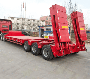 Used Good Condition Corrosion Resistant 13m Gooseneck Semi Trailer Platform Trailer in Good Condition for Cargo Logistics