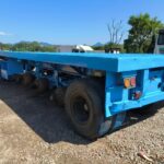 For Steel Flatbed Semi Trailer Three Axle Sixty Ton Cargo Transport Trailer Platform Truck Semi Trailer