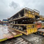 For Steel Flatbed Semi Trailer Three Axle Sixty Ton Cargo Transport Trailer Platform Truck Semi Trailer
