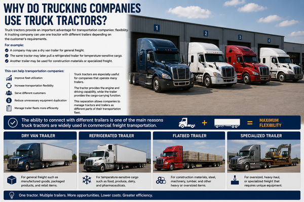 Chinese commercial truck buyer choosing between a straight truck and truck tractor based on freight type, route, trailer requirements, and business application